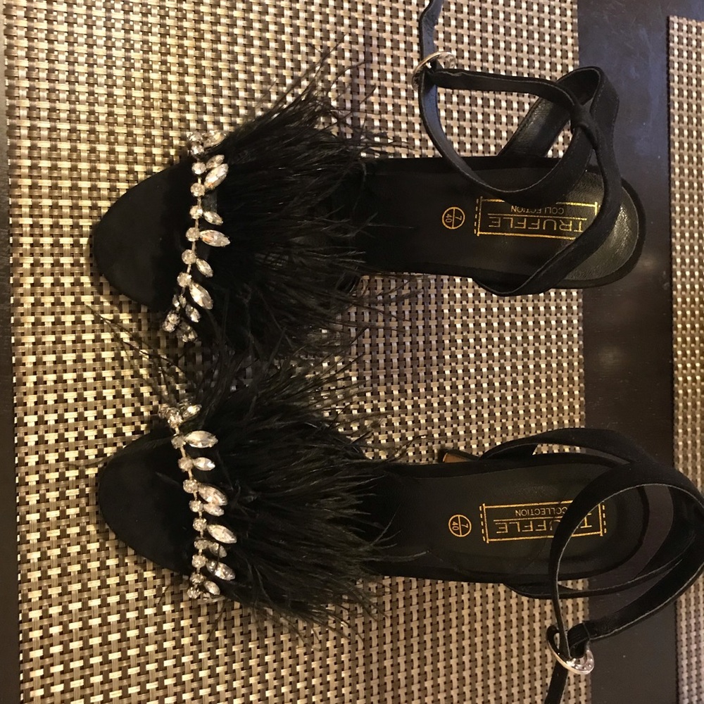 Fancy fur heels great condition worn once